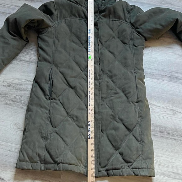 L.L. Bean Olive Quilted Hooded Puffer Coat - Picture 7 of 9